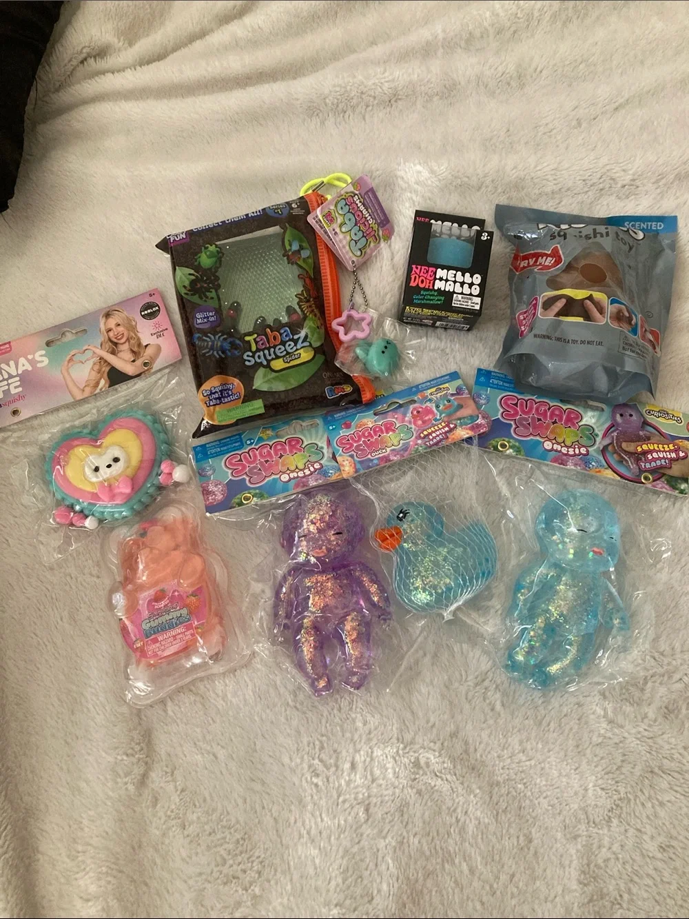 Sugar Swaps Squishies Blue, Purple, Pink 9 pieces total